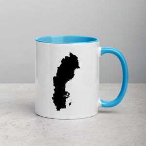 Sweden Map Coffee Mug with Color Inside - 11 oz