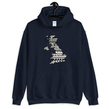 Load image into Gallery viewer, United Kingdom England UK Map Unisex Hoodie Home Country Pride Gift