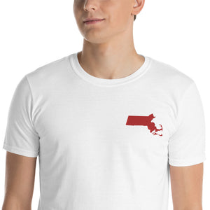 Massachusetts Unisex T-Shirt - Red Embroidery