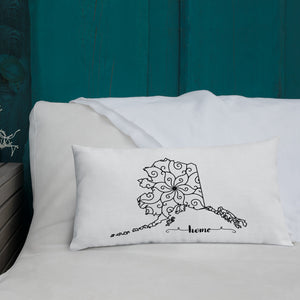 Alaska AK State Map Premium Pillow