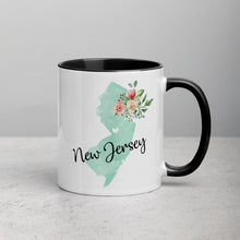 Load image into Gallery viewer, New Jersey NJ Map Floral Mug - 11 oz