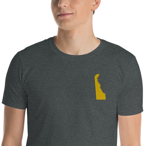 Delaware Unisex T-Shirt - Gold Embroidery