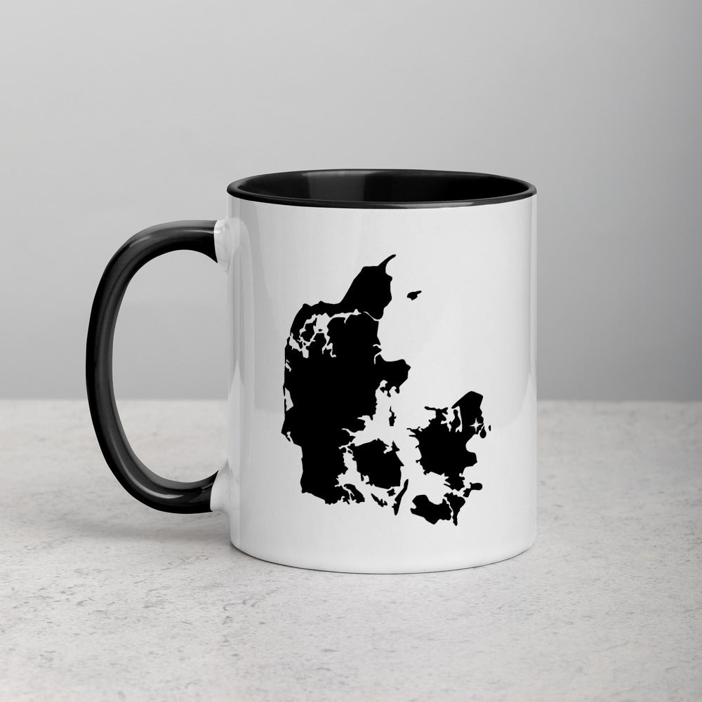 Denmark Map Coffee Mug with Color Inside - 11 oz
