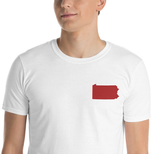 Pennsylvania Unisex T-Shirt - Red Embroidery
