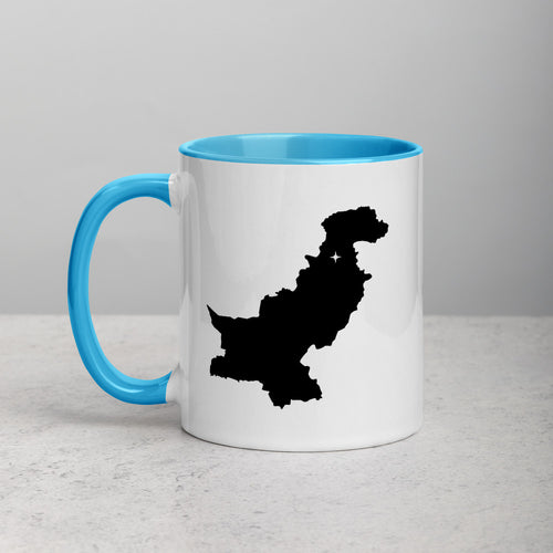 Pakistan Map Coffee Mug with Color Inside - 11 oz