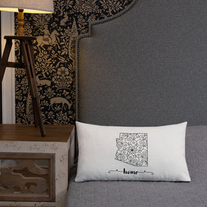 Arizona State Map Premium Pillow - MissionMint