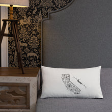 Load image into Gallery viewer, California CA State Map Premium Pillow