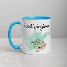Load image into Gallery viewer, West Virginia WV Map Floral Mug - 11 oz