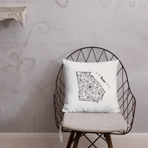 Georgia GA State Map Premium Pillow
