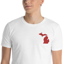 Load image into Gallery viewer, Michigan Unisex T-Shirt - Red Embroidery
