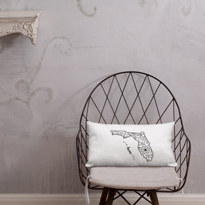 Florida FL State Map Premium Pillow