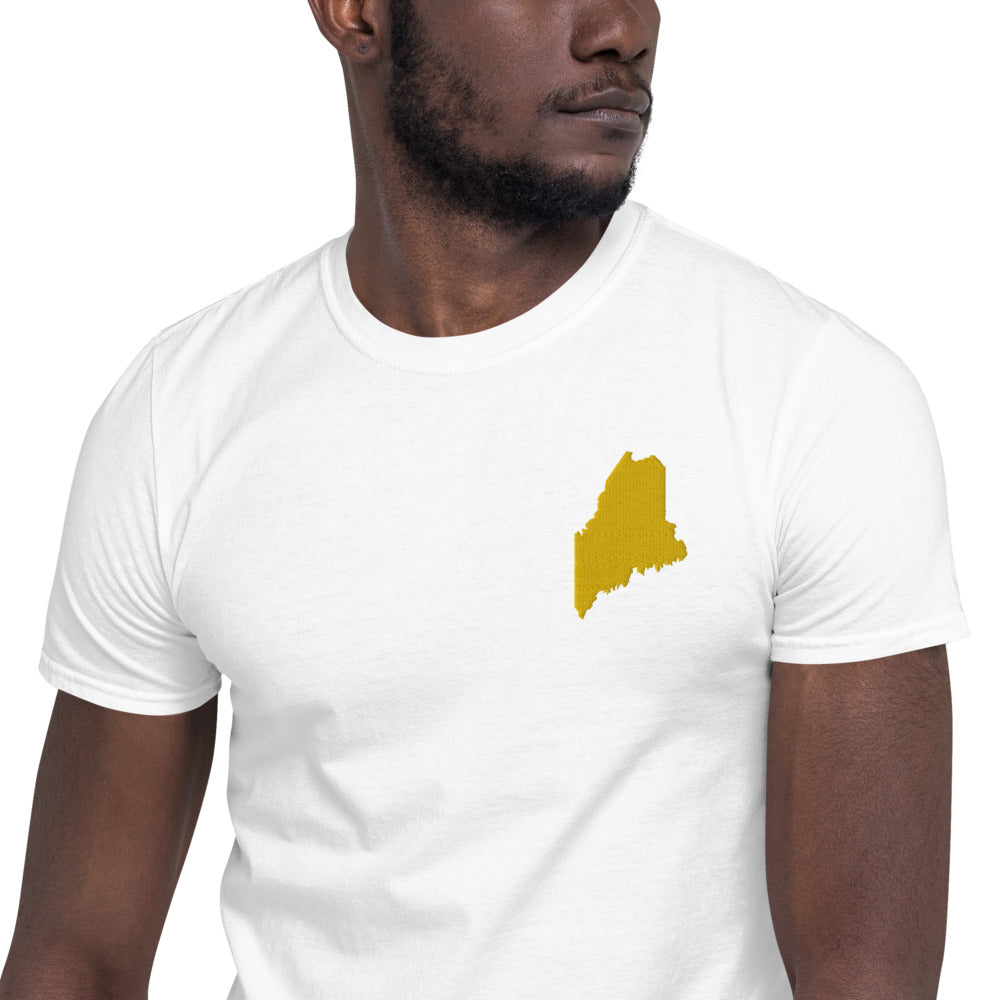 Maine Unisex T-Shirt - Gold Embroidery