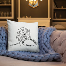 Load image into Gallery viewer, Alaska AK State Map Premium Pillow