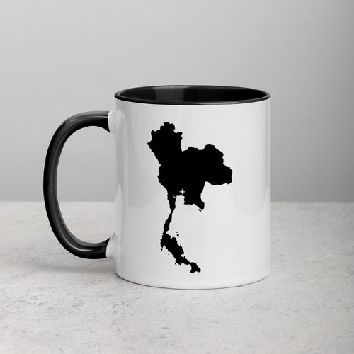 Thailand Map Coffee Mug with Color Inside - 11 oz