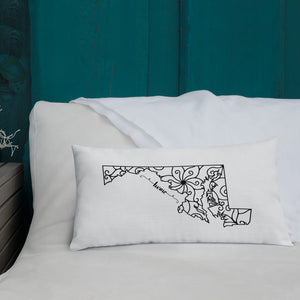 Maryland MD State Map Premium Pillow
