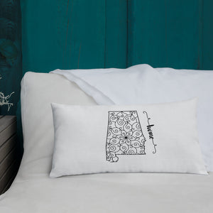 Alabama AL State Map Premium Pillow