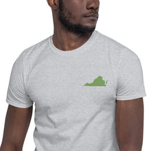 Load image into Gallery viewer, Virginia Unisex T-Shirt - Green Embroidery