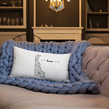 Load image into Gallery viewer, Delaware State Map Premium Pillow - MissionMint