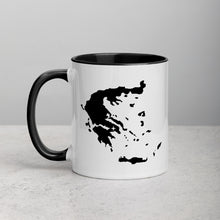 Load image into Gallery viewer, Greece Map Coffee Mug with Color Inside - 11 oz