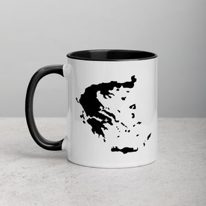 Greece Map Coffee Mug with Color Inside - 11 oz