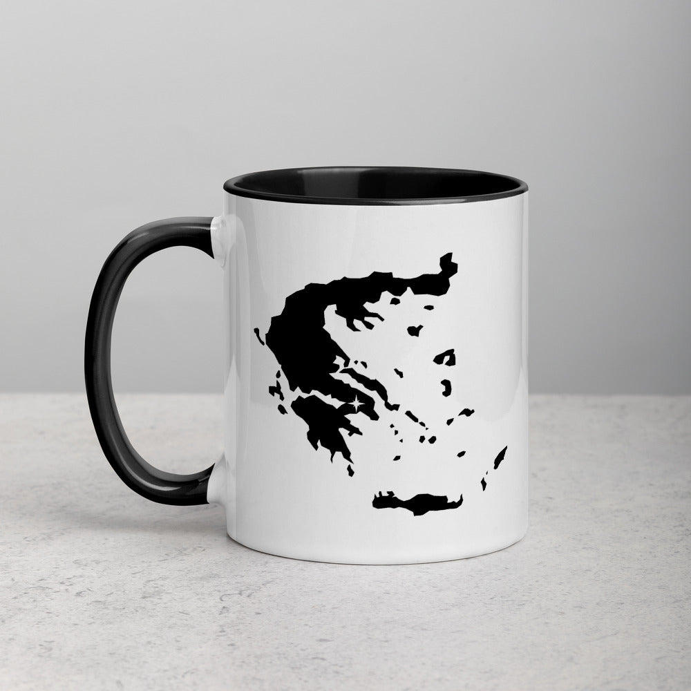 Greece Map Coffee Mug with Color Inside - 11 oz