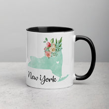 Load image into Gallery viewer, New York NY Map Floral Mug - 11 oz