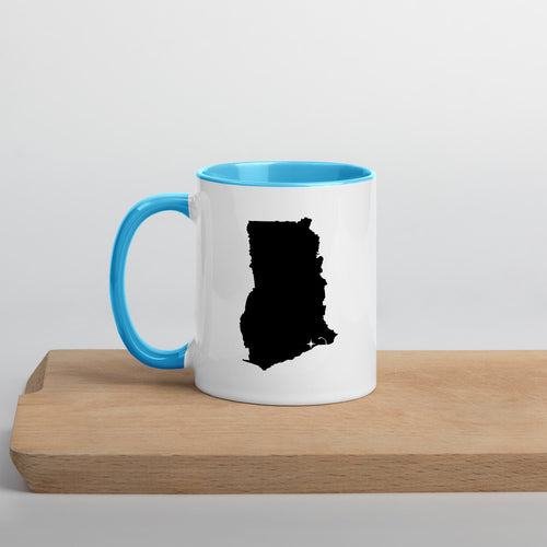 Ghana Map Coffee Mug with Color Inside - 11 oz