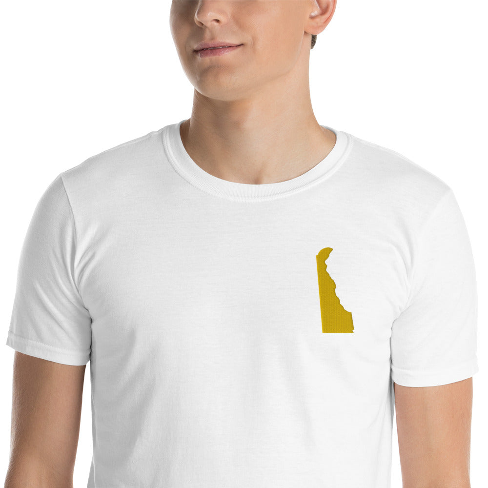 Delaware Unisex T-Shirt - Gold Embroidery