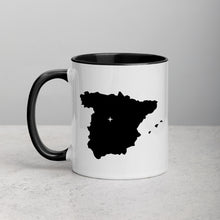 Load image into Gallery viewer, Spain Map Coffee Mug with Color Inside - 11 oz
