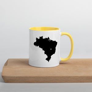 Brazil Map Coffee Mug with Color Inside - 11 oz