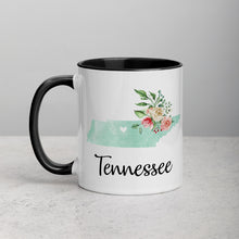 Load image into Gallery viewer, Tennessee TN Map Floral Mug - 11 oz