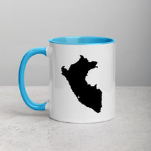 Load image into Gallery viewer, Peru Map Coffee Mug with Color Inside - 11 oz