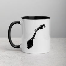 Load image into Gallery viewer, Norway Map Coffee Mug with Color Inside - 11 oz