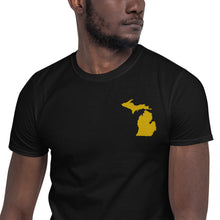 Load image into Gallery viewer, Michigan Unisex T-Shirt - Gold Embroidery