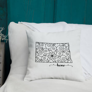 North Dakota ND State Map Premium Pillow