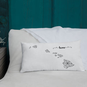 Hawaii HI State Map Premium Pillow