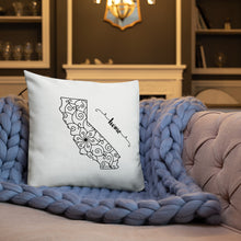 Load image into Gallery viewer, California CA State Map Premium Pillow