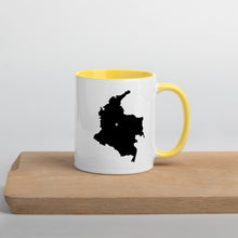 Load image into Gallery viewer, Colombia Map Coffee Mug with Color Inside - 11 oz