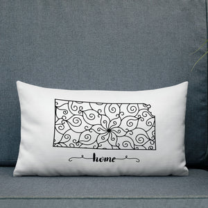 Kansas KS State Map Premium Pillow