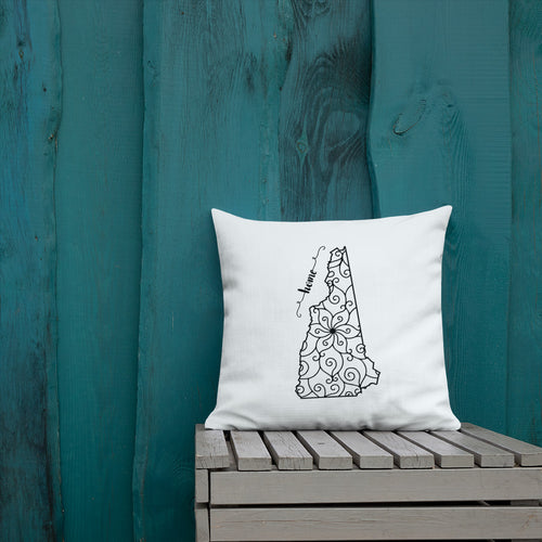 New Hampshire NH State Map Premium Pillow