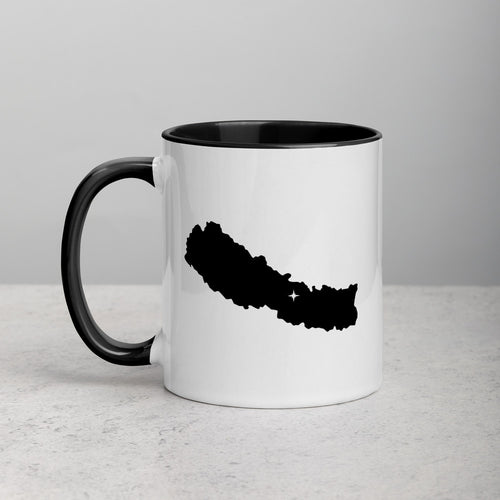 Nepal Map Mug with Color Inside - 11 oz