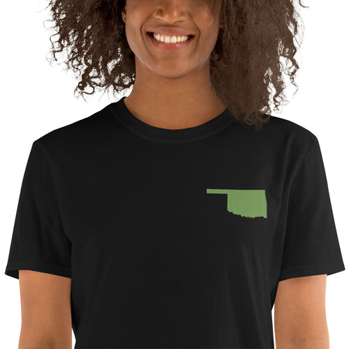 Oklahoma Unisex T-Shirt - Green Embroidery