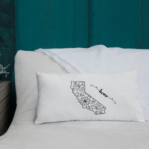 California CA State Map Premium Pillow