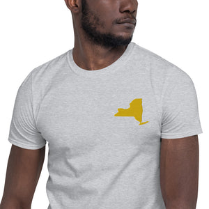 New York Unisex T-Shirt - Gold Embroidery