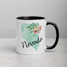 Load image into Gallery viewer, Nevada NV Map Floral Mug - 11 oz