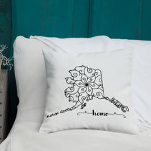 Load image into Gallery viewer, Alaska AK State Map Premium Pillow