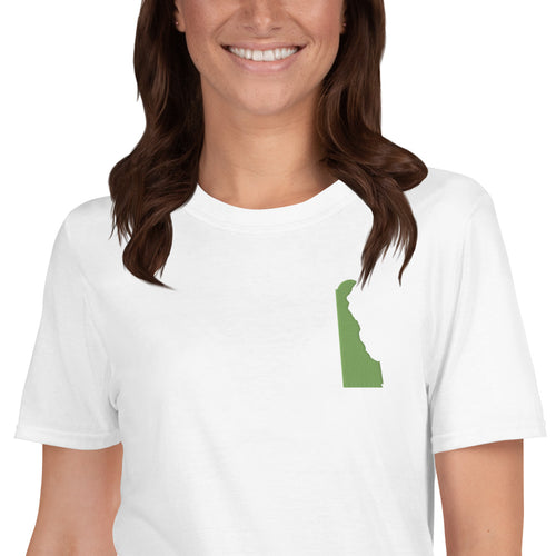 Delaware Unisex T-Shirt - Green Embroidery