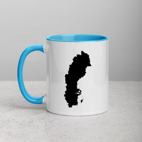 Sweden Map Coffee Mug with Color Inside - 11 oz