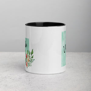 Utah UT Map Floral Mug - 11 oz