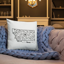 Load image into Gallery viewer, Montana MT State Map Premium Pillow